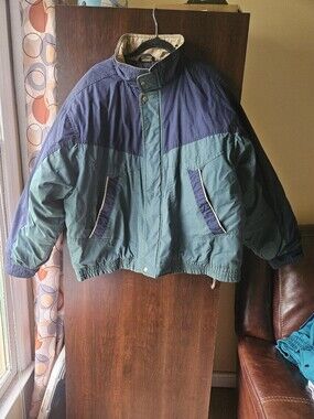 Vintage 90s McGregor Dark Blue and Green Insulated Jacket Size 2X